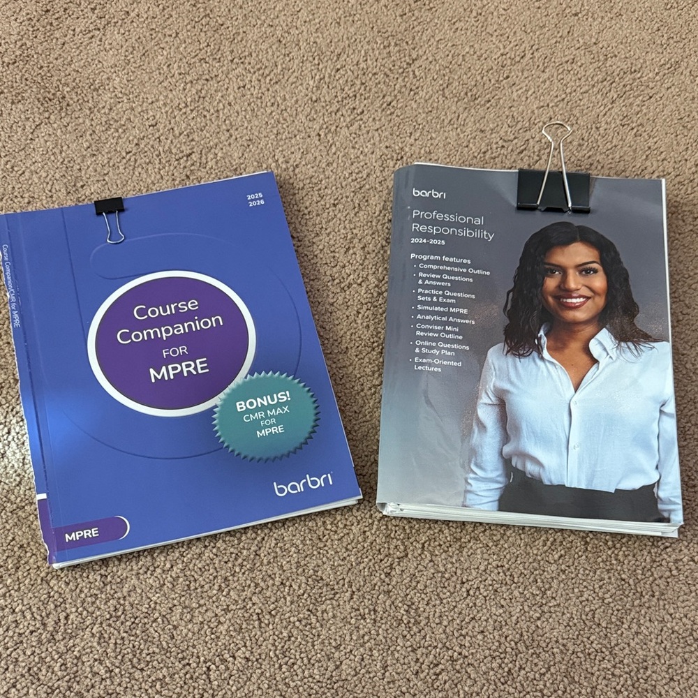 Barbri MPRE Course Companion and Professional Responsibility Book